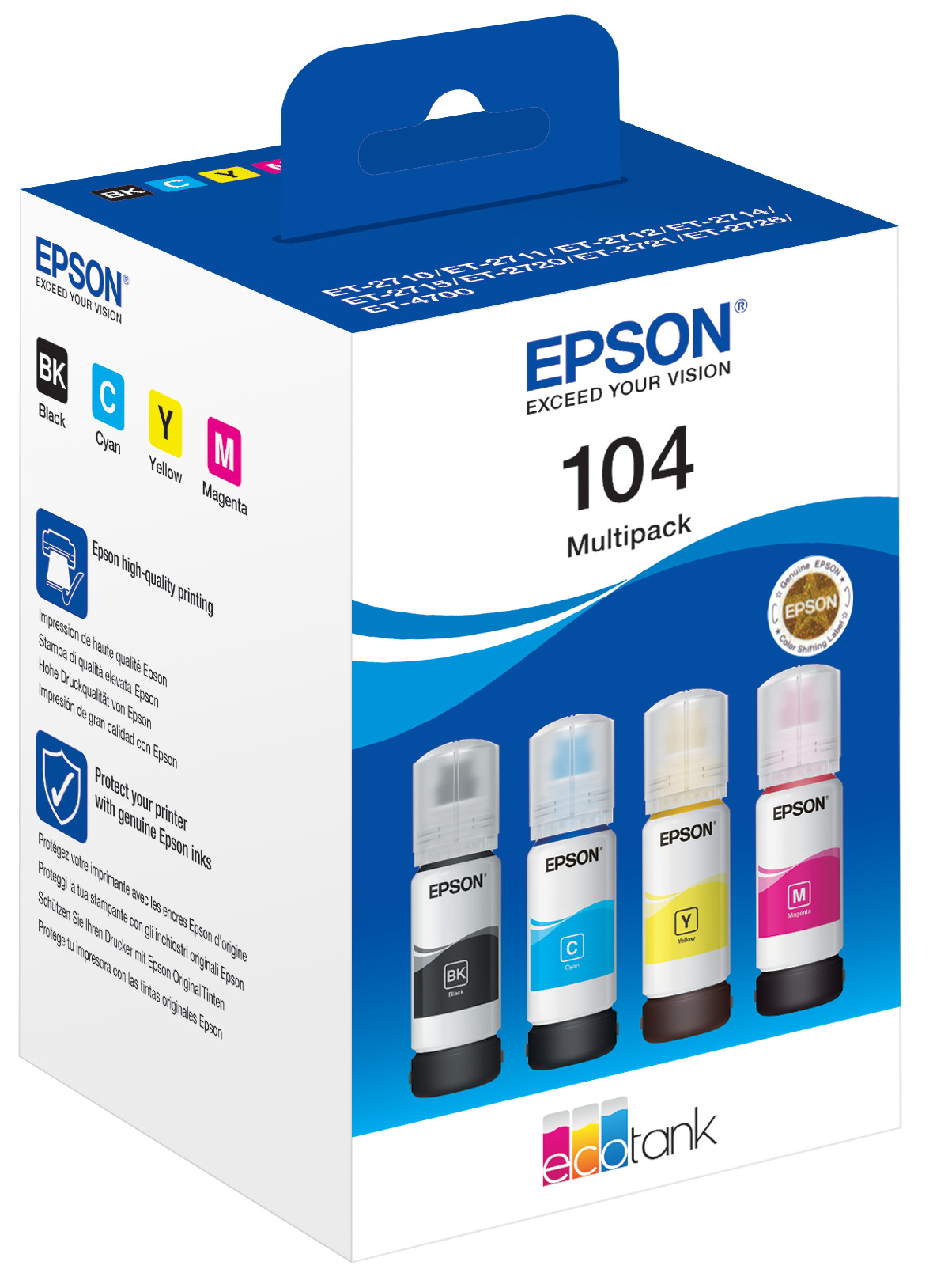  EPSON  Multipack Tinte 104 CMYBK T00P640 EcoTank ET 2710 4 